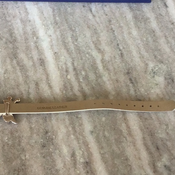 SWAROVSKI x DISNEY COLLABORATION CRYSTAL TINKERBELL BRACELET WHITE LEATHER BAND. - Picture 8 of 10